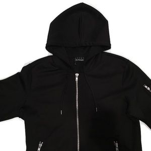 The Kooples Sport Zip-Up Hoodie Black Size Large
